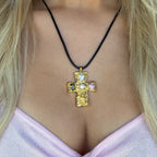 Popstar Cross Cord Necklace