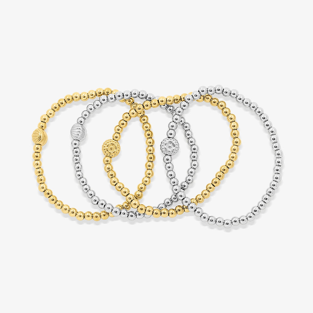 Coastal Beaded Bracelet 4 Piece Set