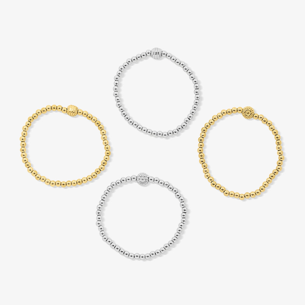 Coastal Beaded Bracelet 4 Piece Set