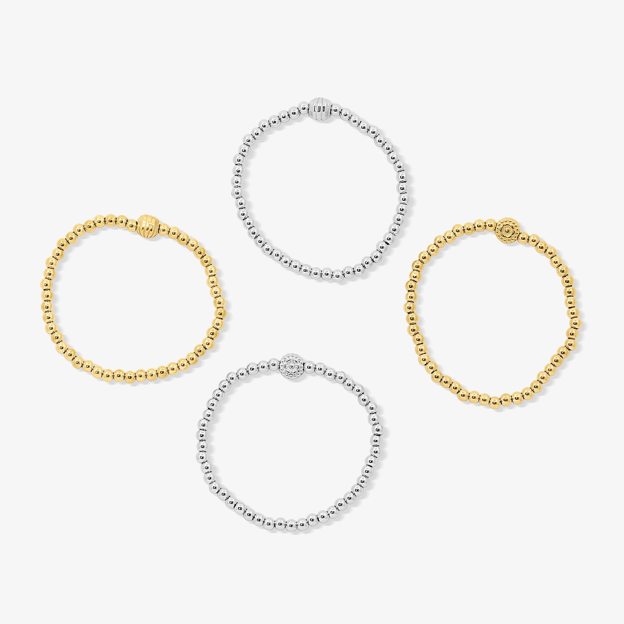 Coastal Beaded Bracelet 4 Piece Set