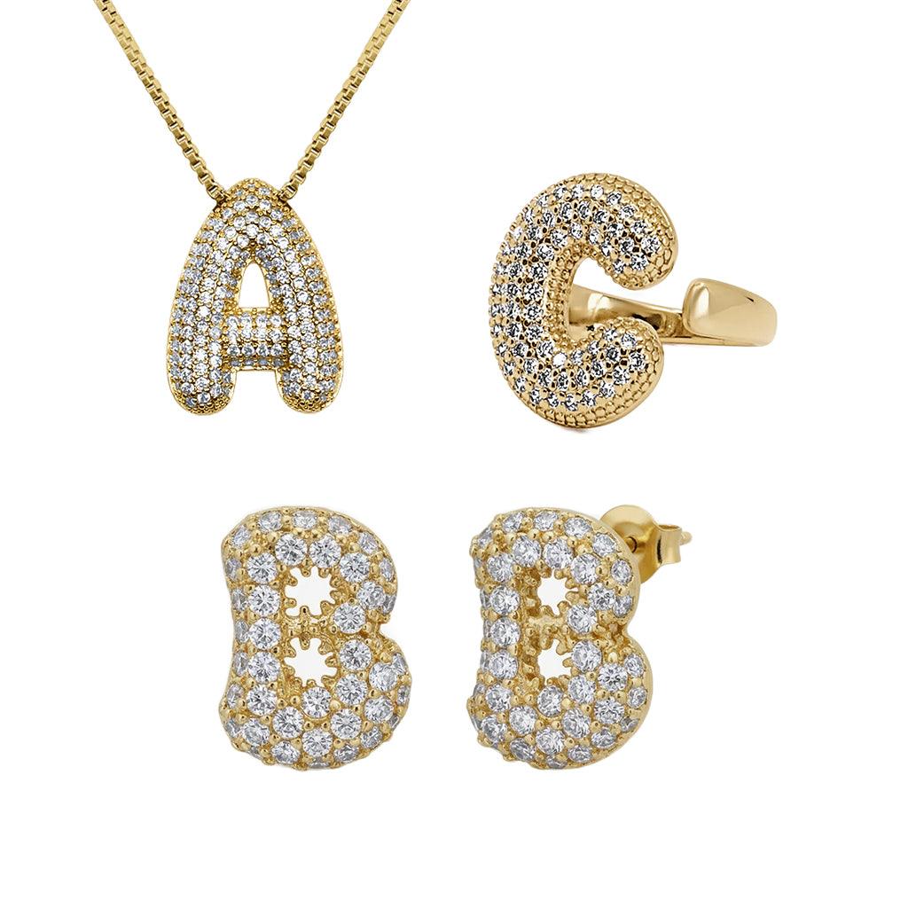 Adore Me Earring. Ring & Necklace 3 Piece Bundle