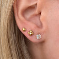 Sweetheart Flat Back Earrings 3 Piece Set