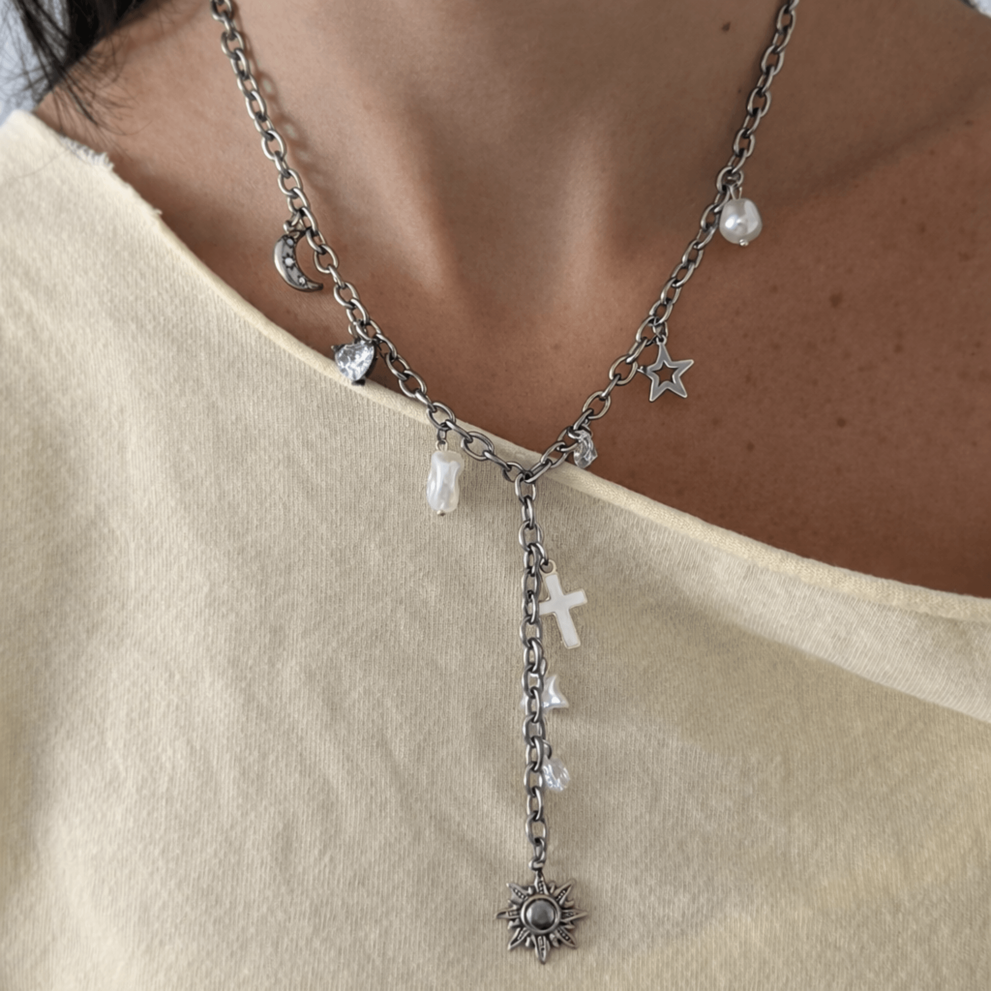Wish Upon a Charm Lariat Necklace