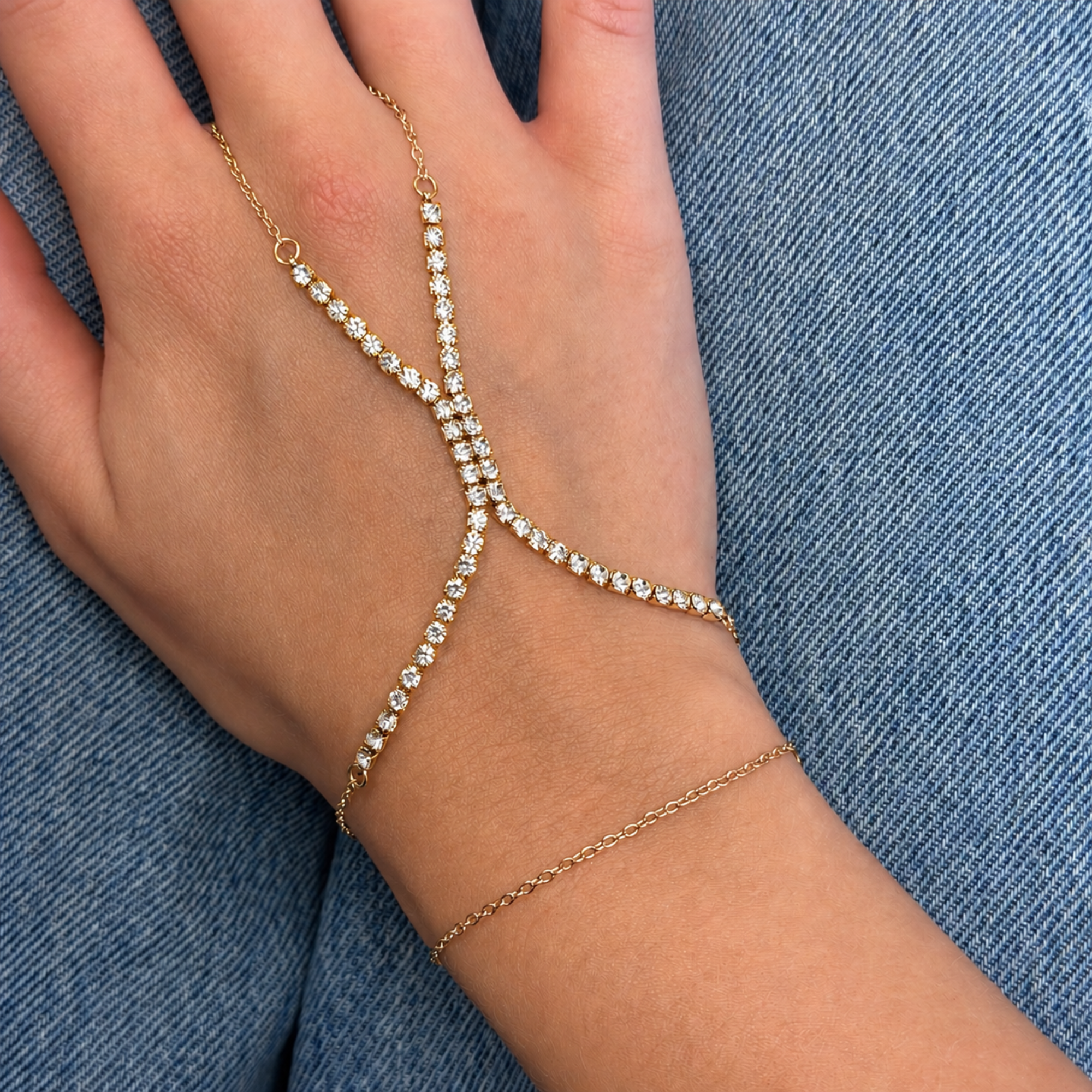 Frosted Tennis Hand Chain