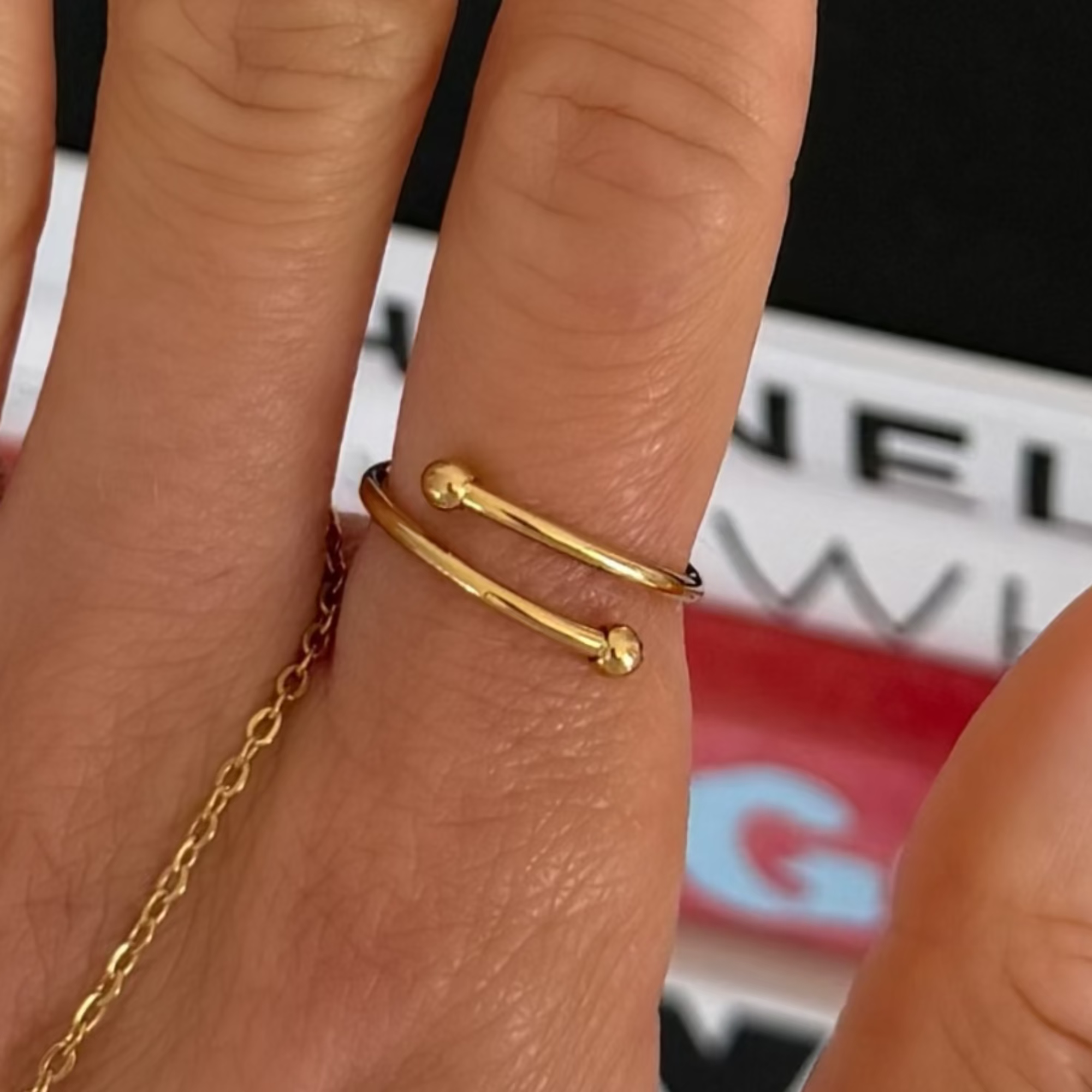 Cross Dot Ring