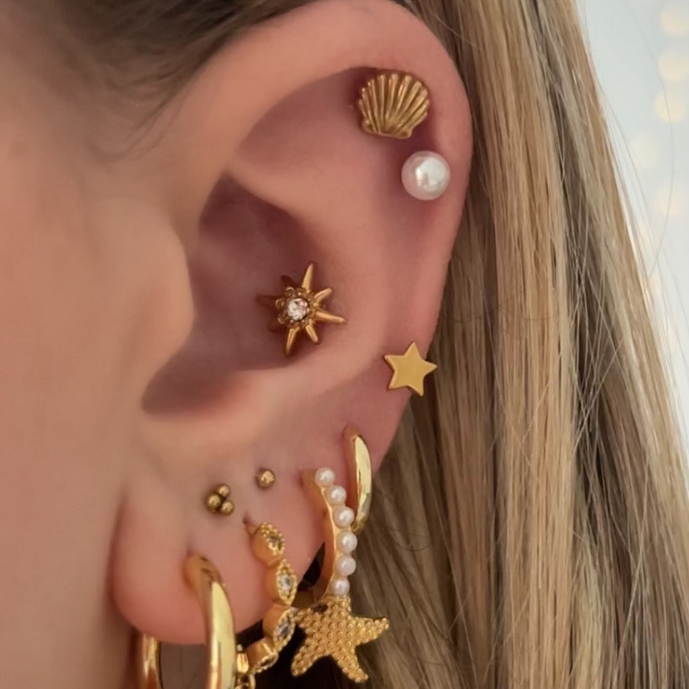 Starry Eyes Duo 2-Piece Flat Back Earring Set