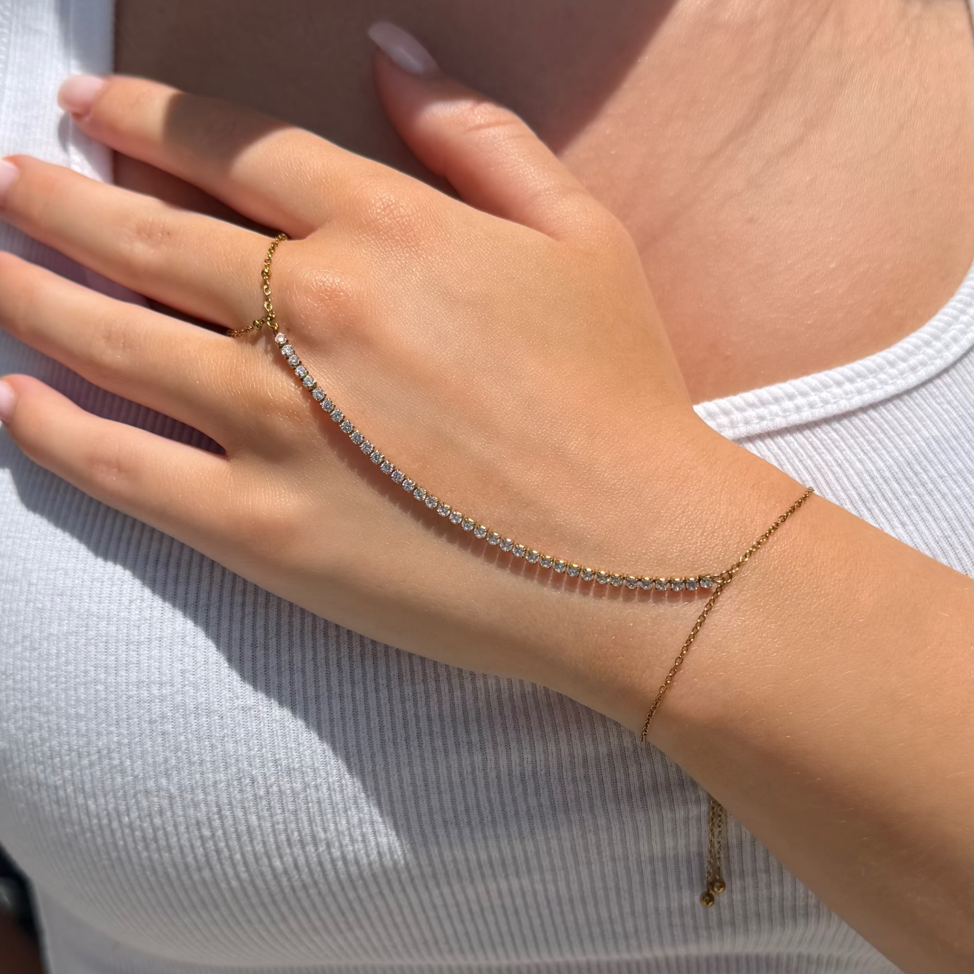 Shine Bright Tennis Hand Chain