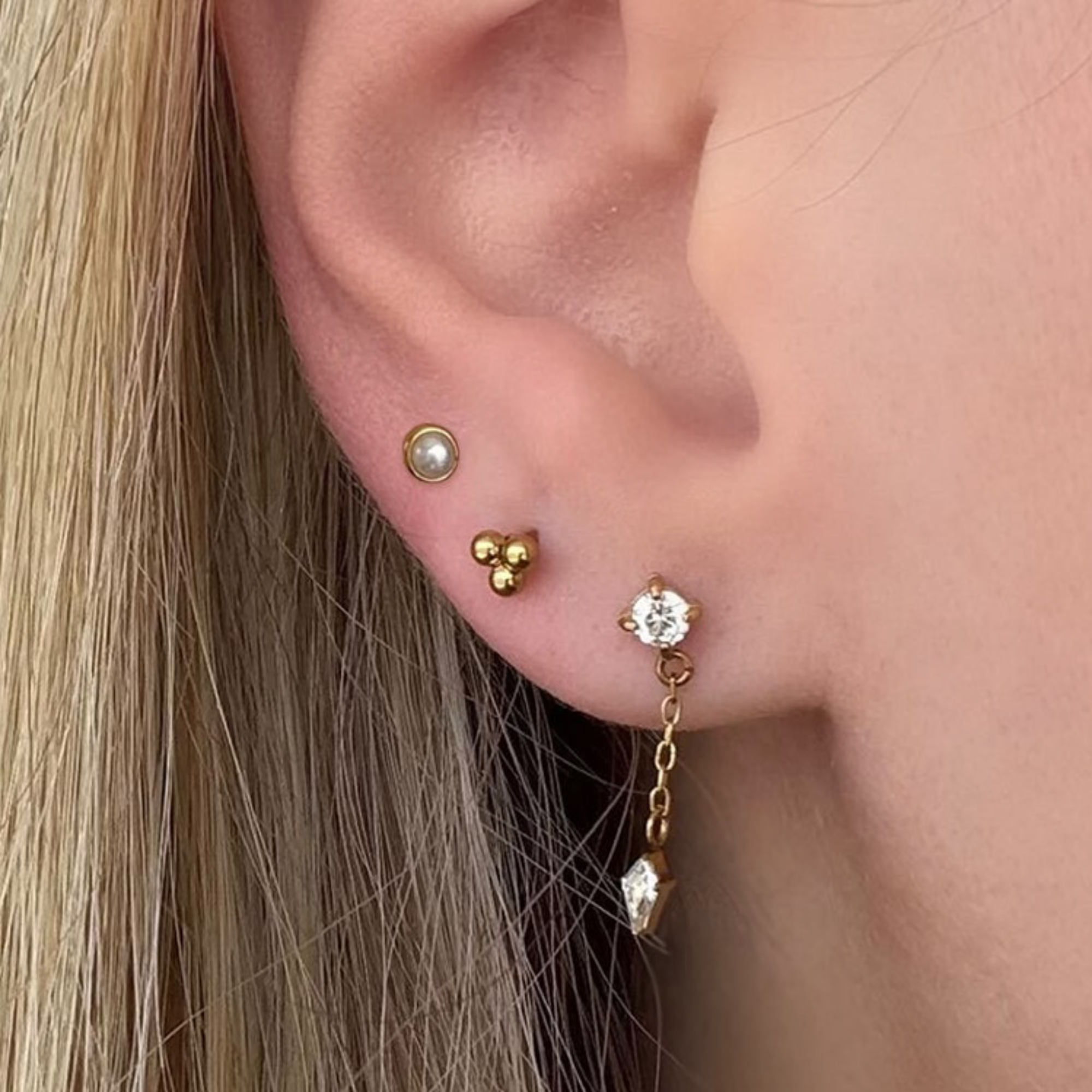 Starry Babe Flat Back 3 Piece Earring Set