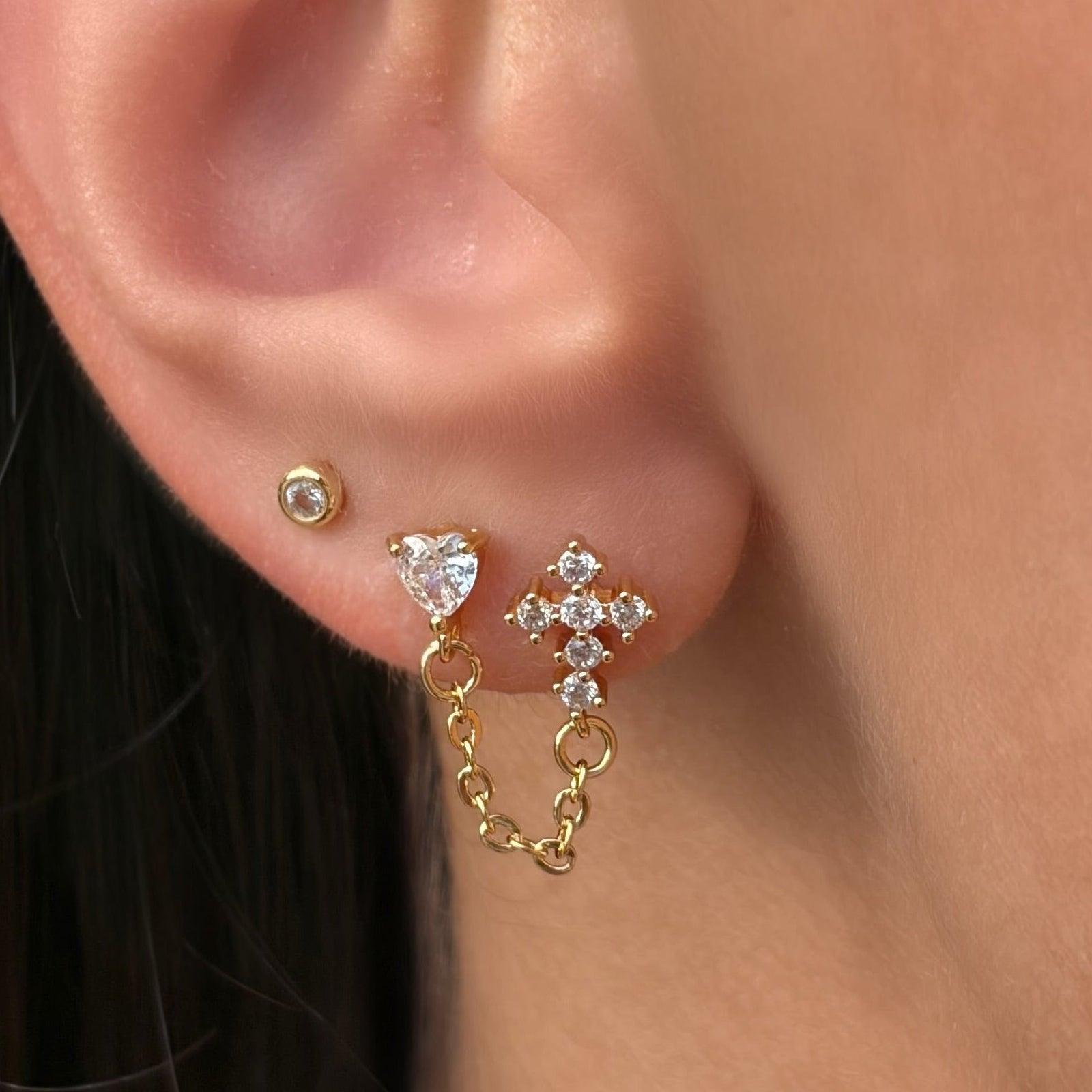 Bonded Sparkle Flat Back Earring