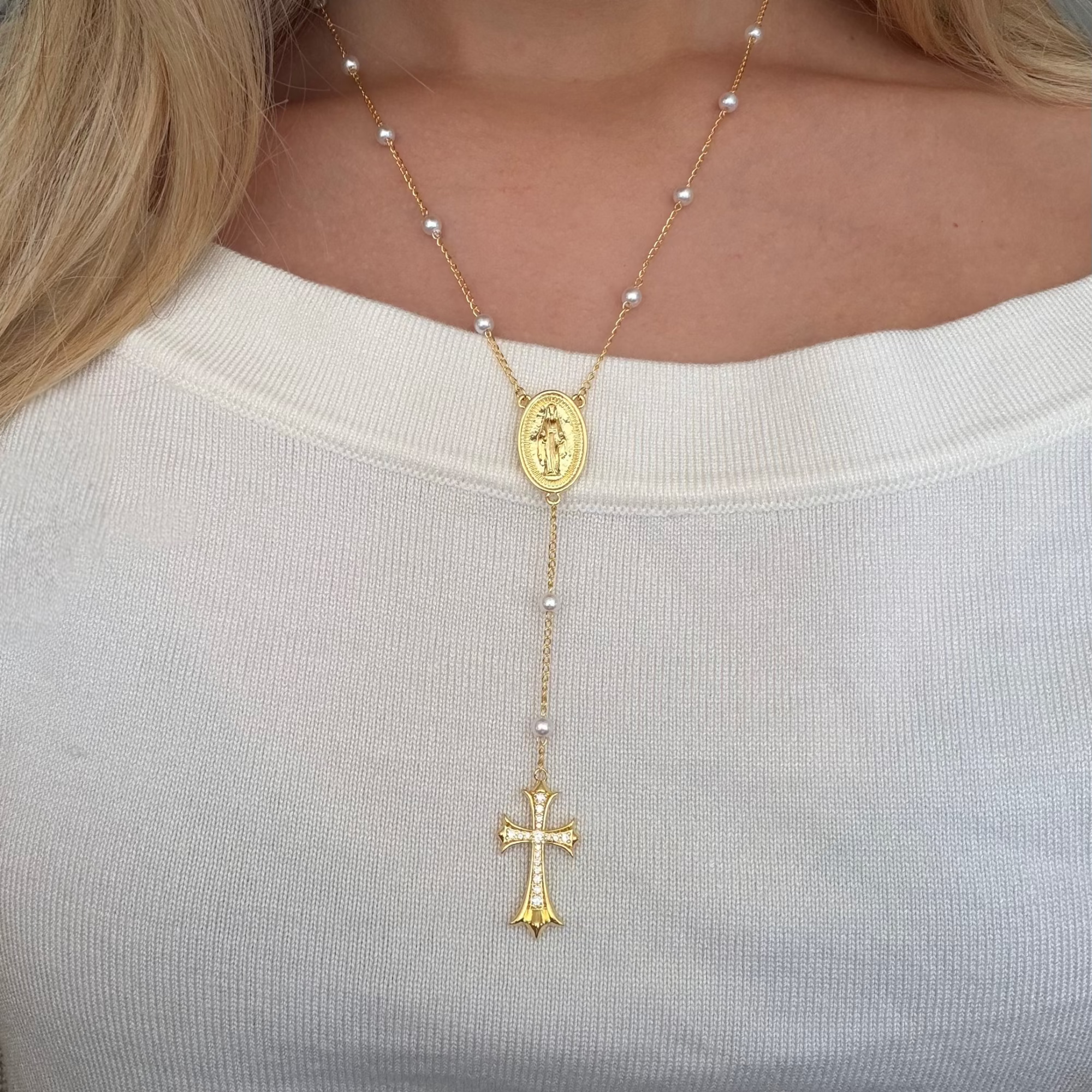 Sacred Glow Lariat Necklace