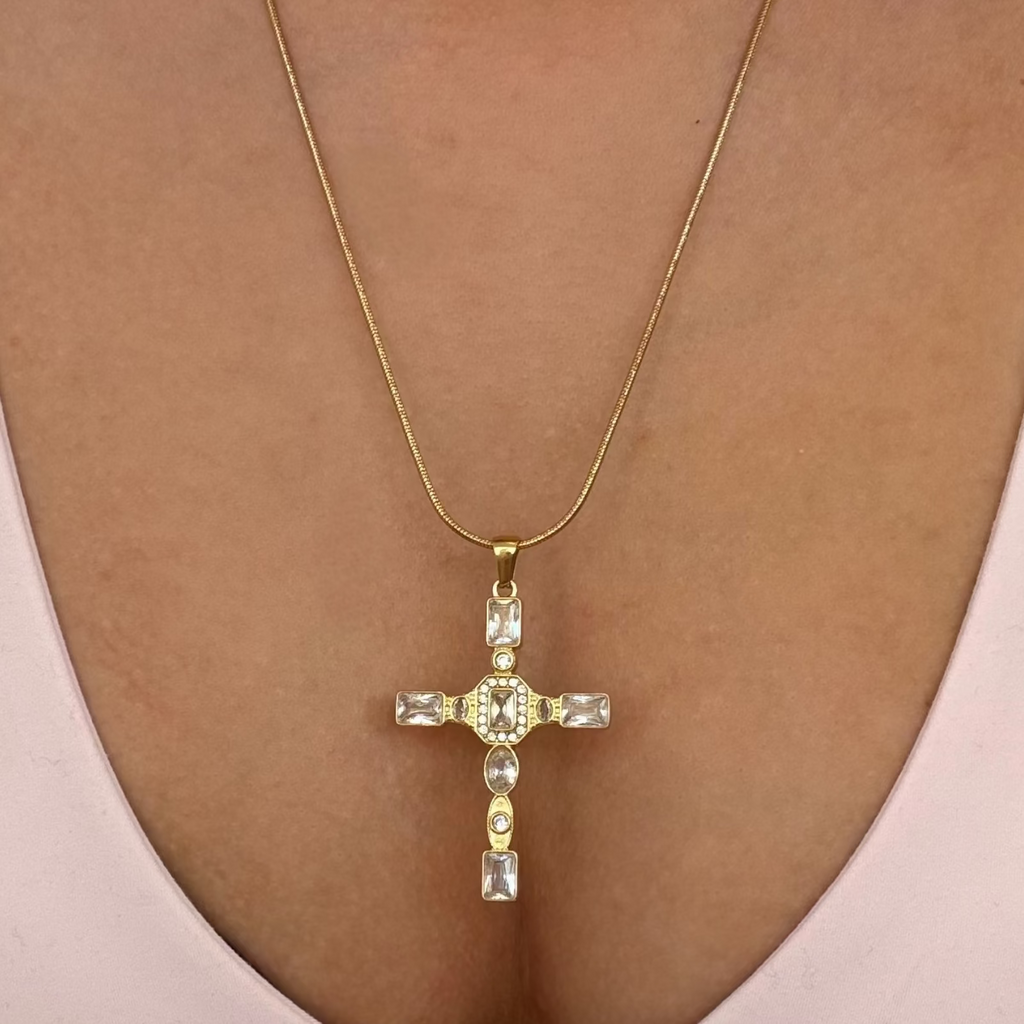 Gem Up Cross Necklace