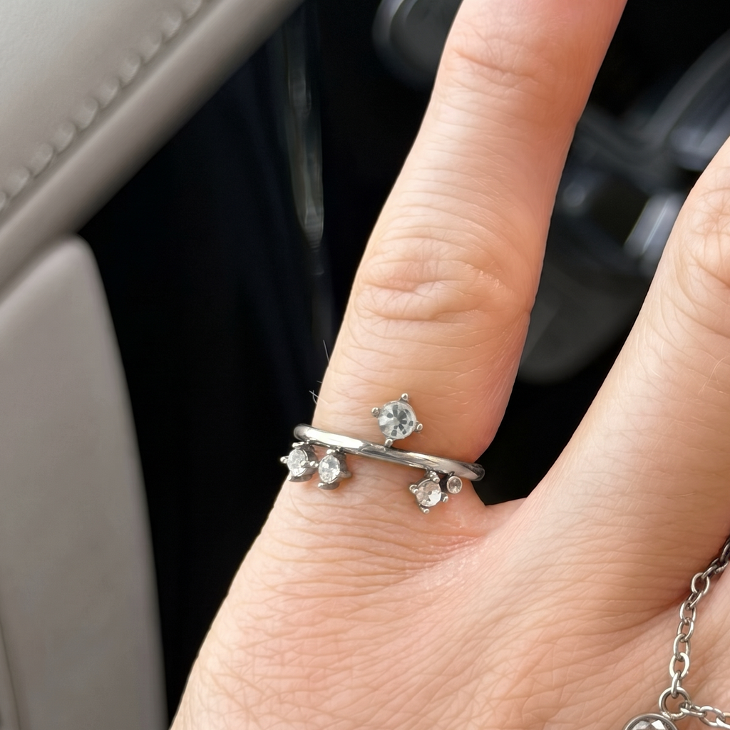 Triple Spark Drop Ring