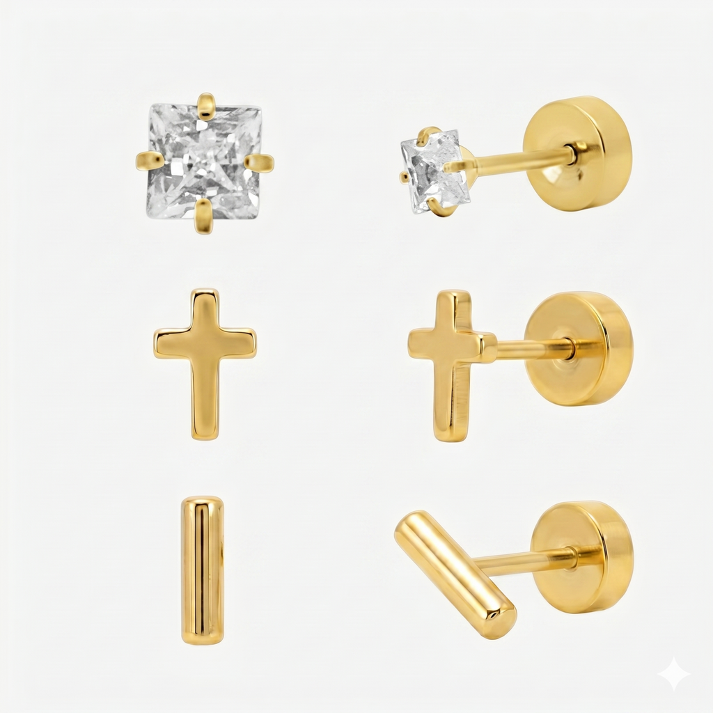 Flat Back Earrings Set Collection