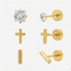 Flat Back Earrings Set Collection