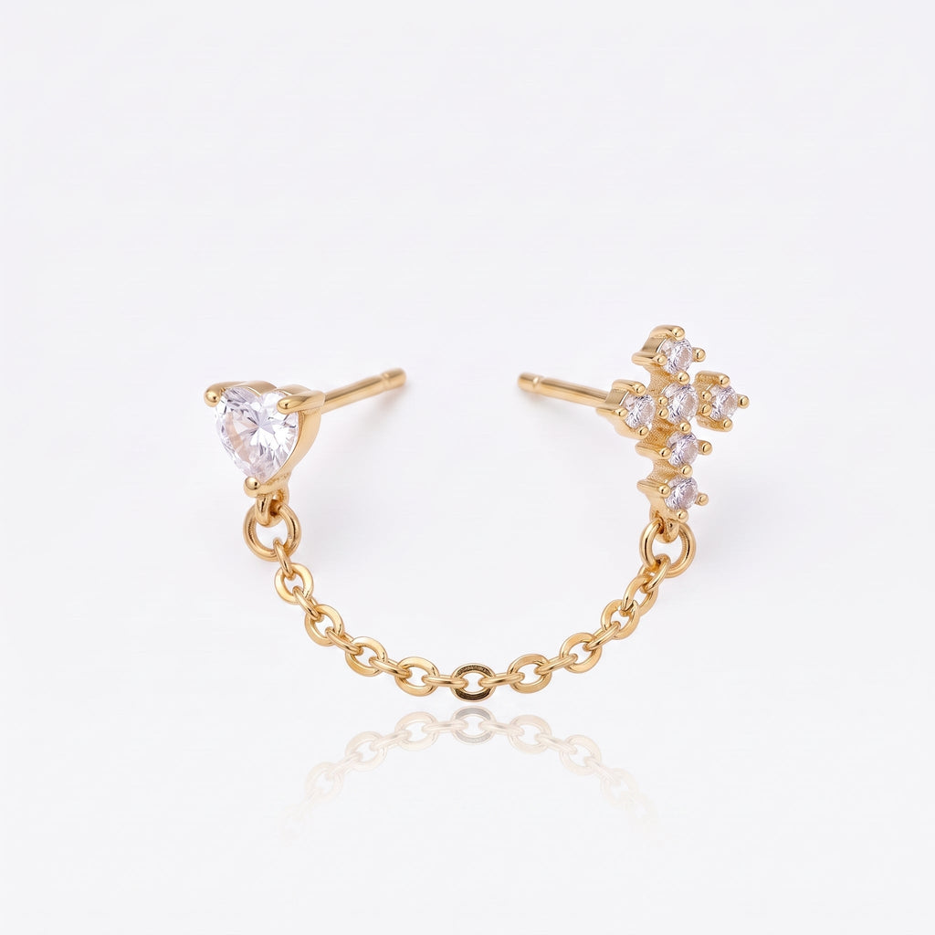 Bonded Sparkle Flat Back Earring