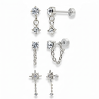 Meet Me At Midnight Flat Back 3-Piece Earring Set