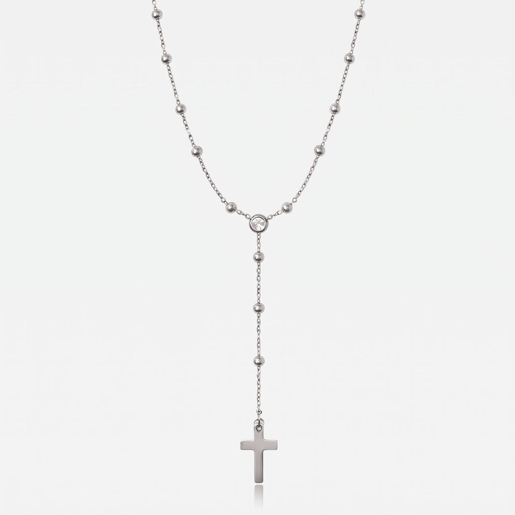 Alessia Lariat Cross Necklace