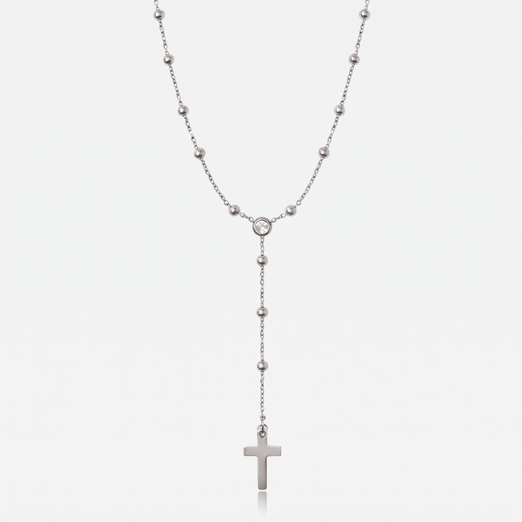 Alessia Lariat Cross Necklace