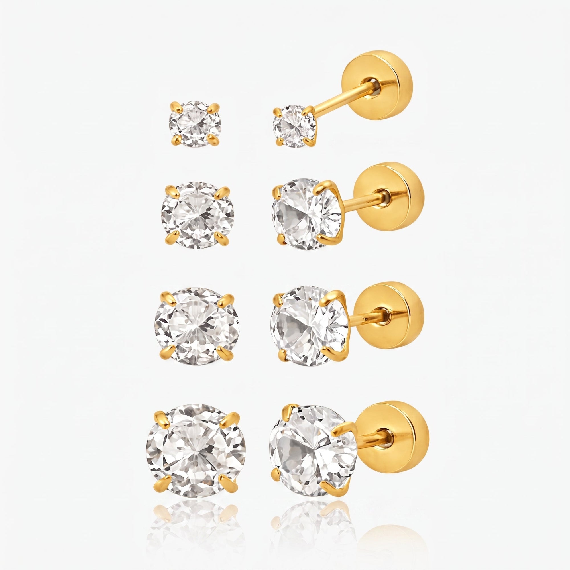 Babydoll Flat Back Stud Earrings