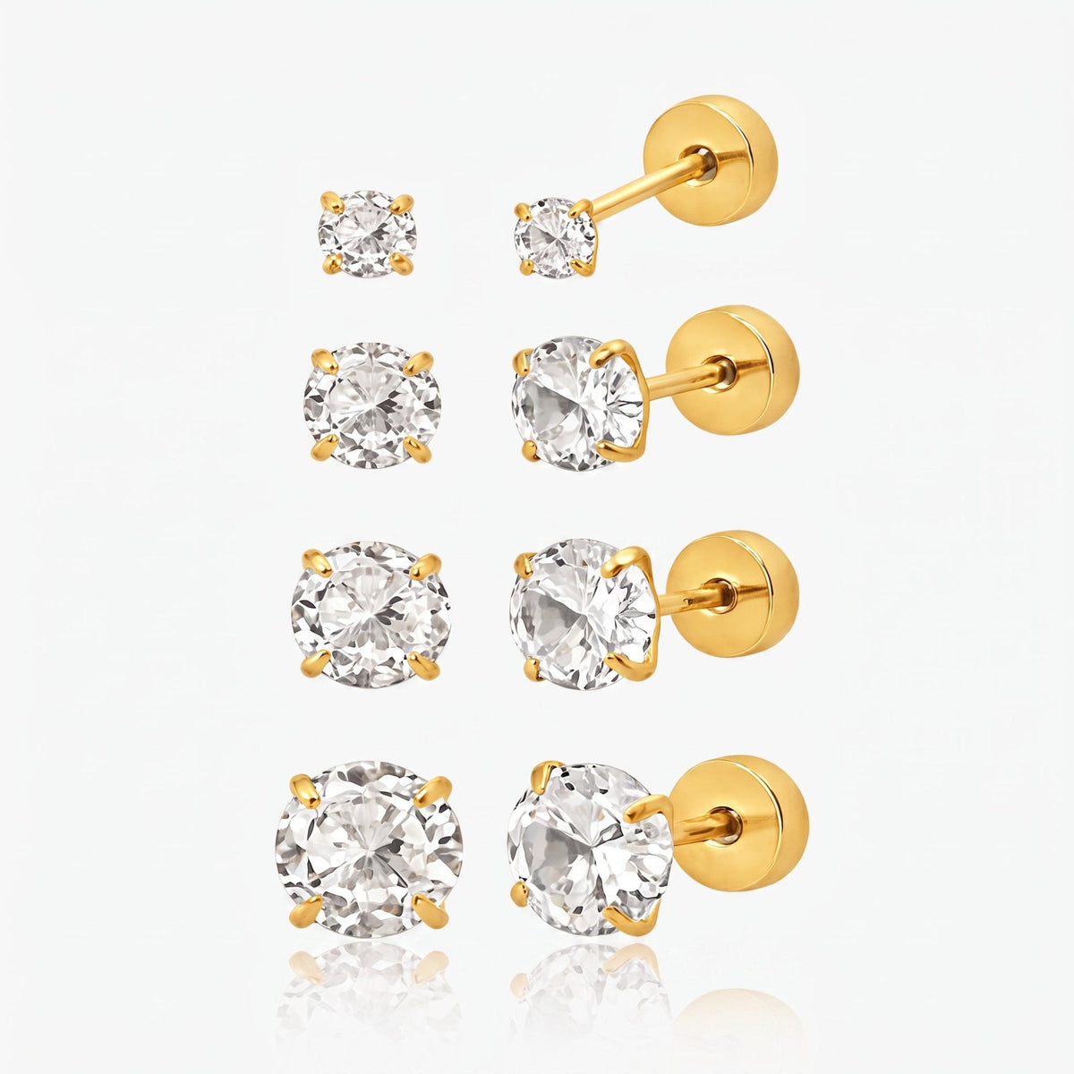 Babydoll Flat Back Stud Earrings