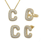 Adore Me Earring. Ring & Necklace 3 Piece Bundle