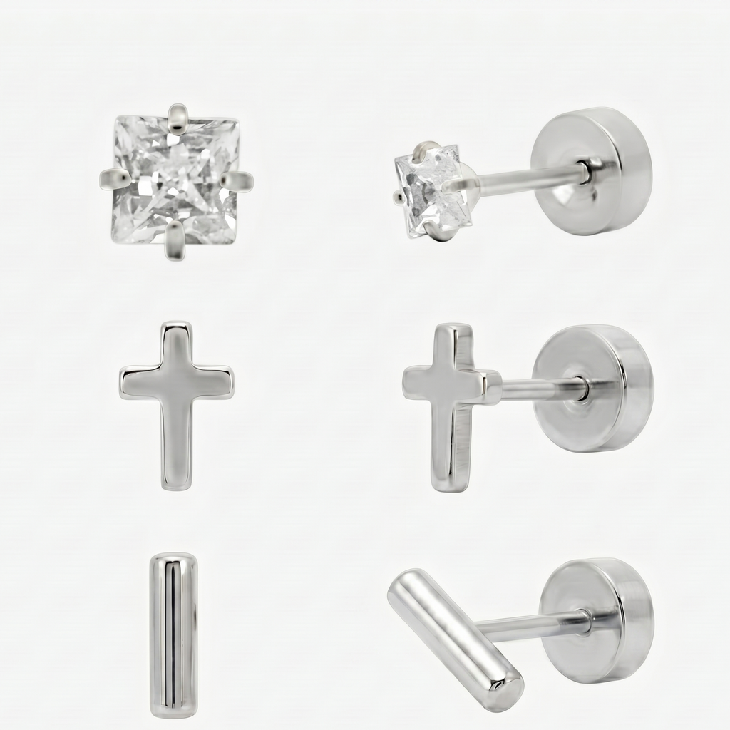 Flat Back Earrings Set Collection