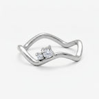 Shimmer Wave Pinky Ring