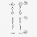Flat Back Earrings Set Collection