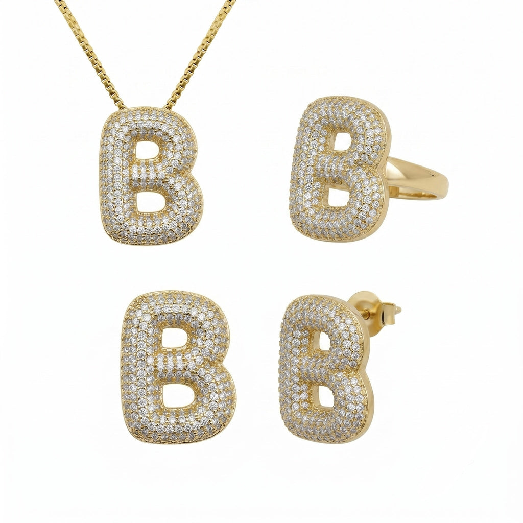 Adore Me Earring. Ring & Necklace 3 Piece Bundle