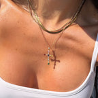 Rainbow Blessings Cross Necklace