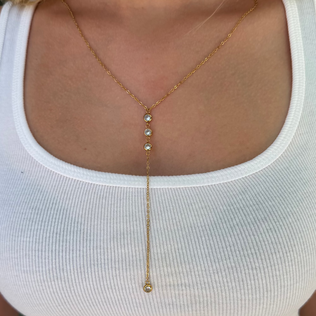 Touch of Glow Lariat Necklace