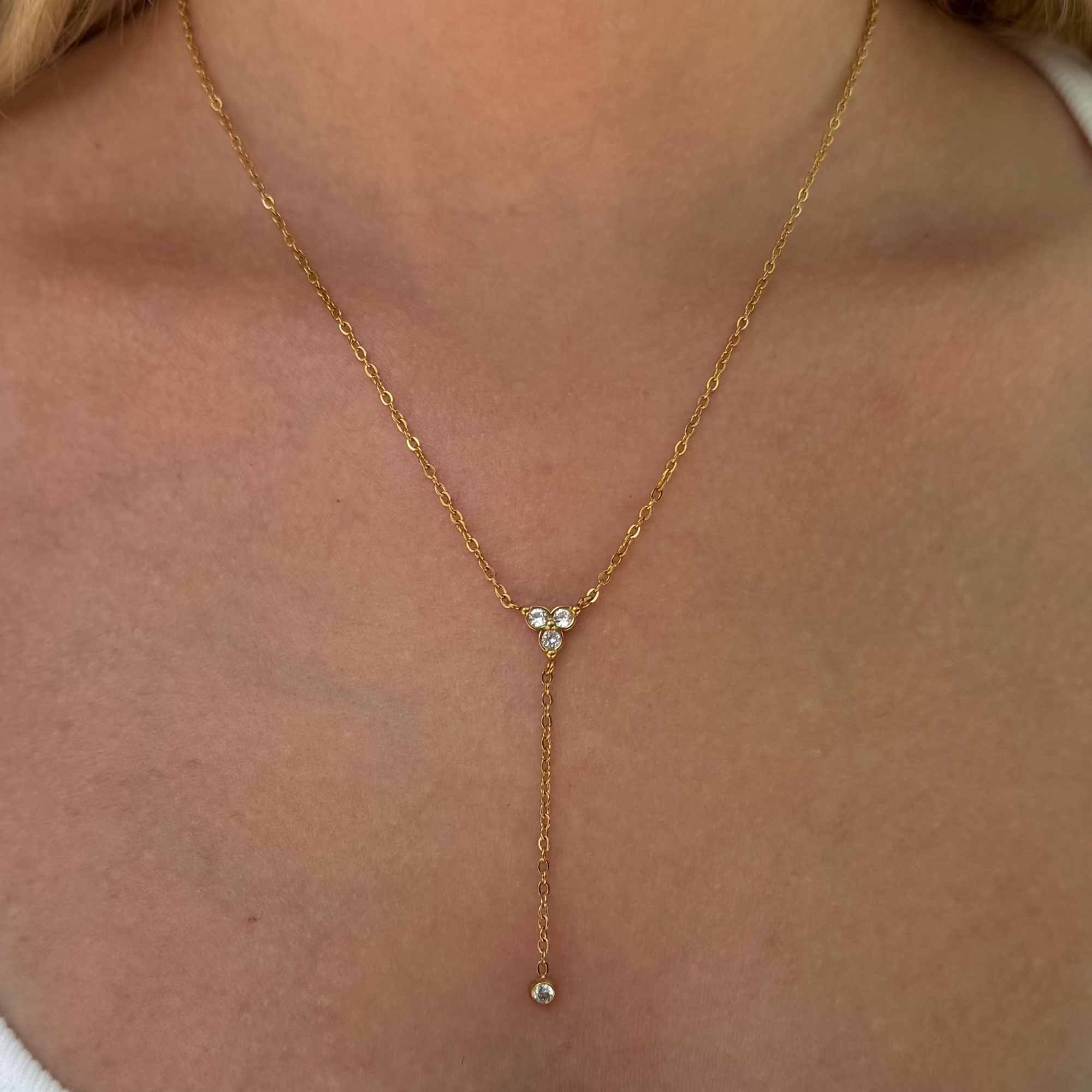 Flirty Drop Lariat Necklace