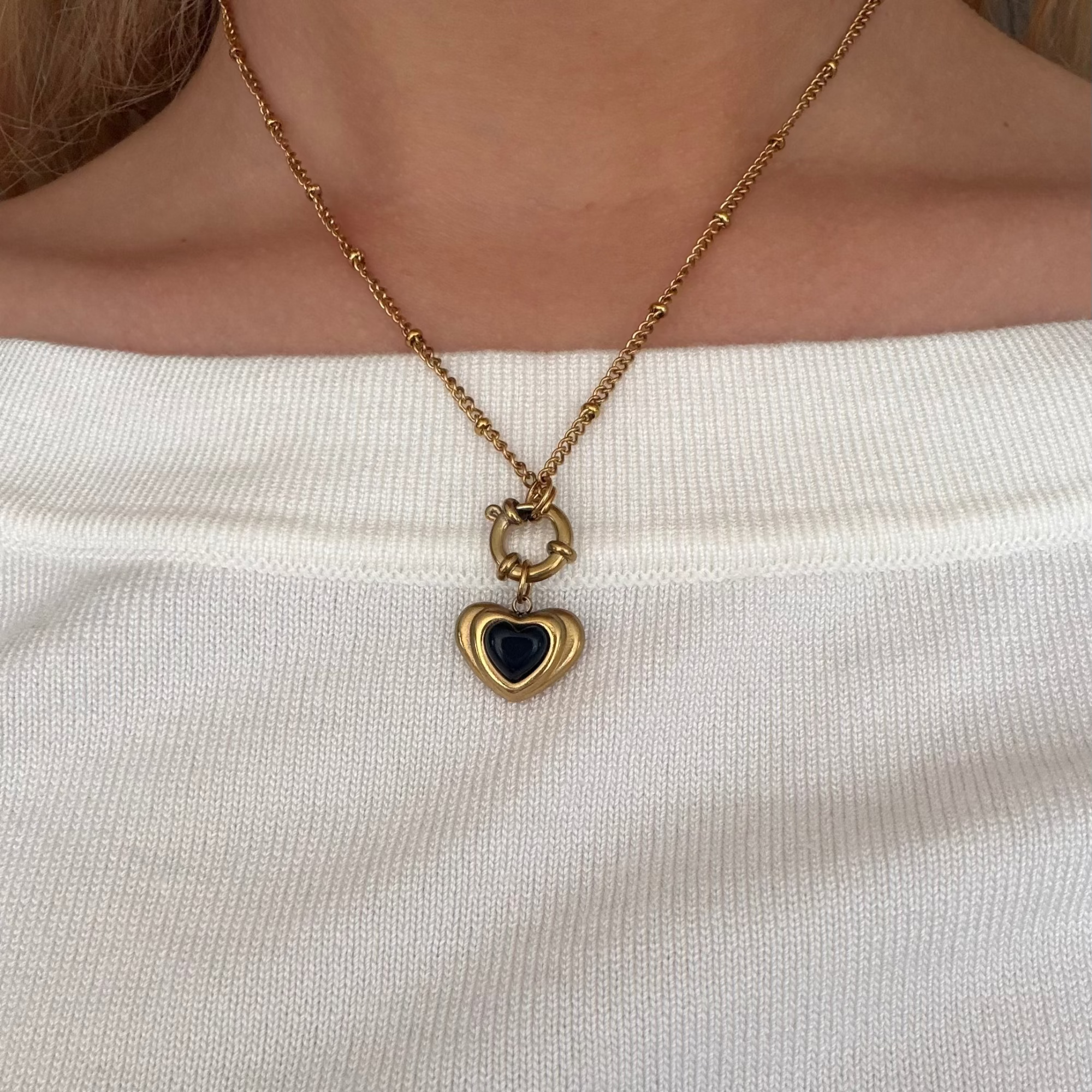 Midnight Heart Necklace