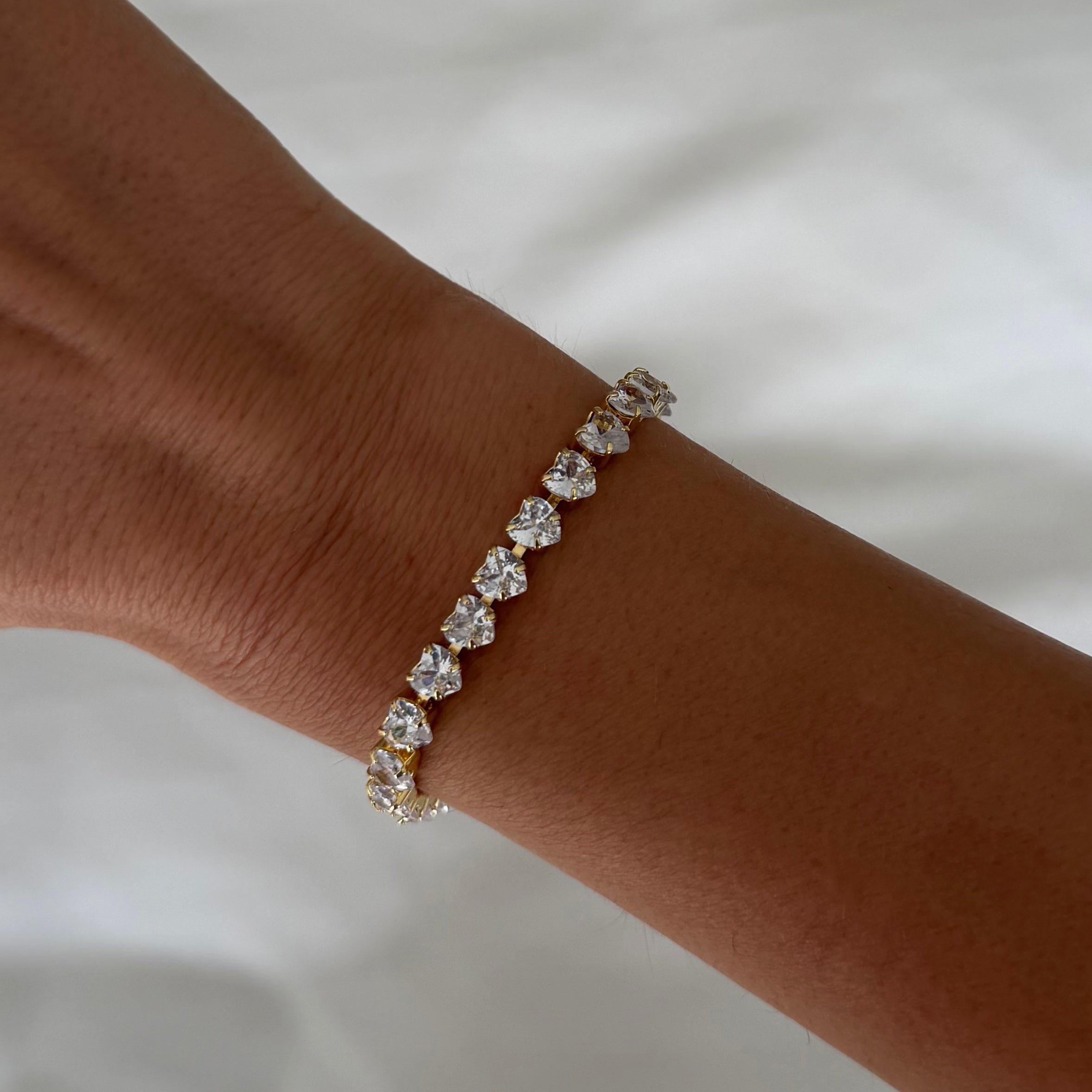 Fergie Heart Tennis Bracelet