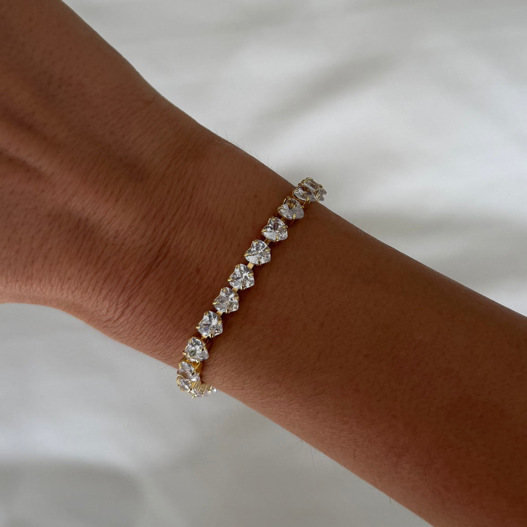 Fergie Heart Tennis Bracelet
