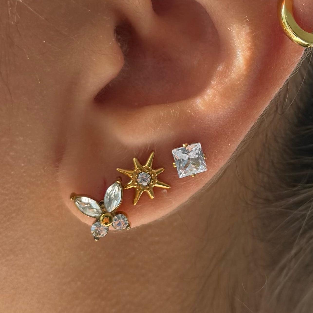 Eternal Twinkle 3 Pack Flat Back Earrings Set