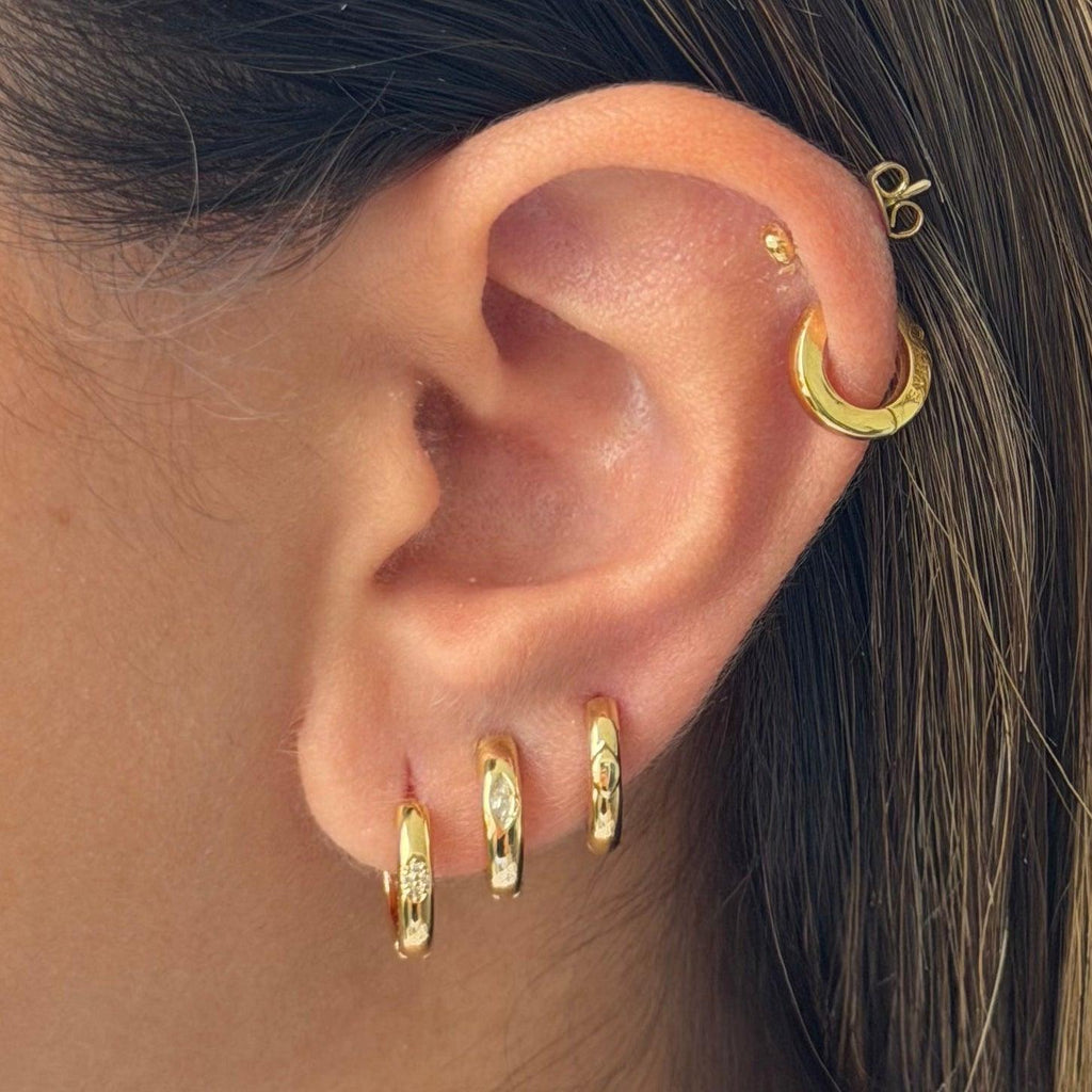 Sweet Edge Hoop 3-Piece Earrings Set
