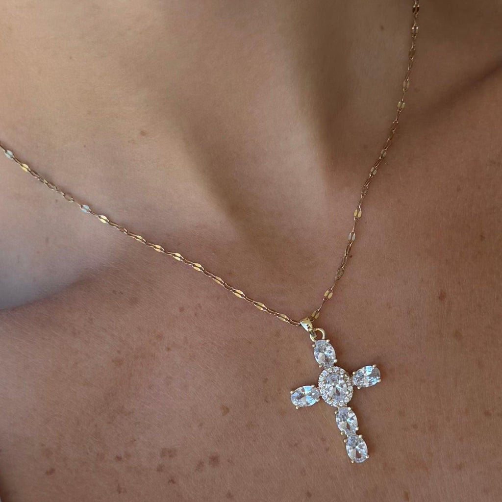 Heavenly Glow Cross Necklace