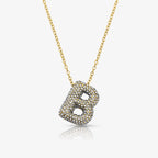 Pave Bubble Letter Necklace