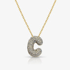 Pave Bubble Letter Necklace