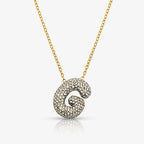 Pave Bubble Letter Necklace