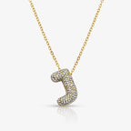 Pave Bubble Letter Necklace