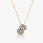 Pave Bubble Letter Necklace