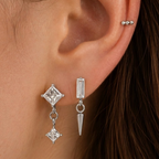 Cool Girl Flat Back 3 Piece Earring Set