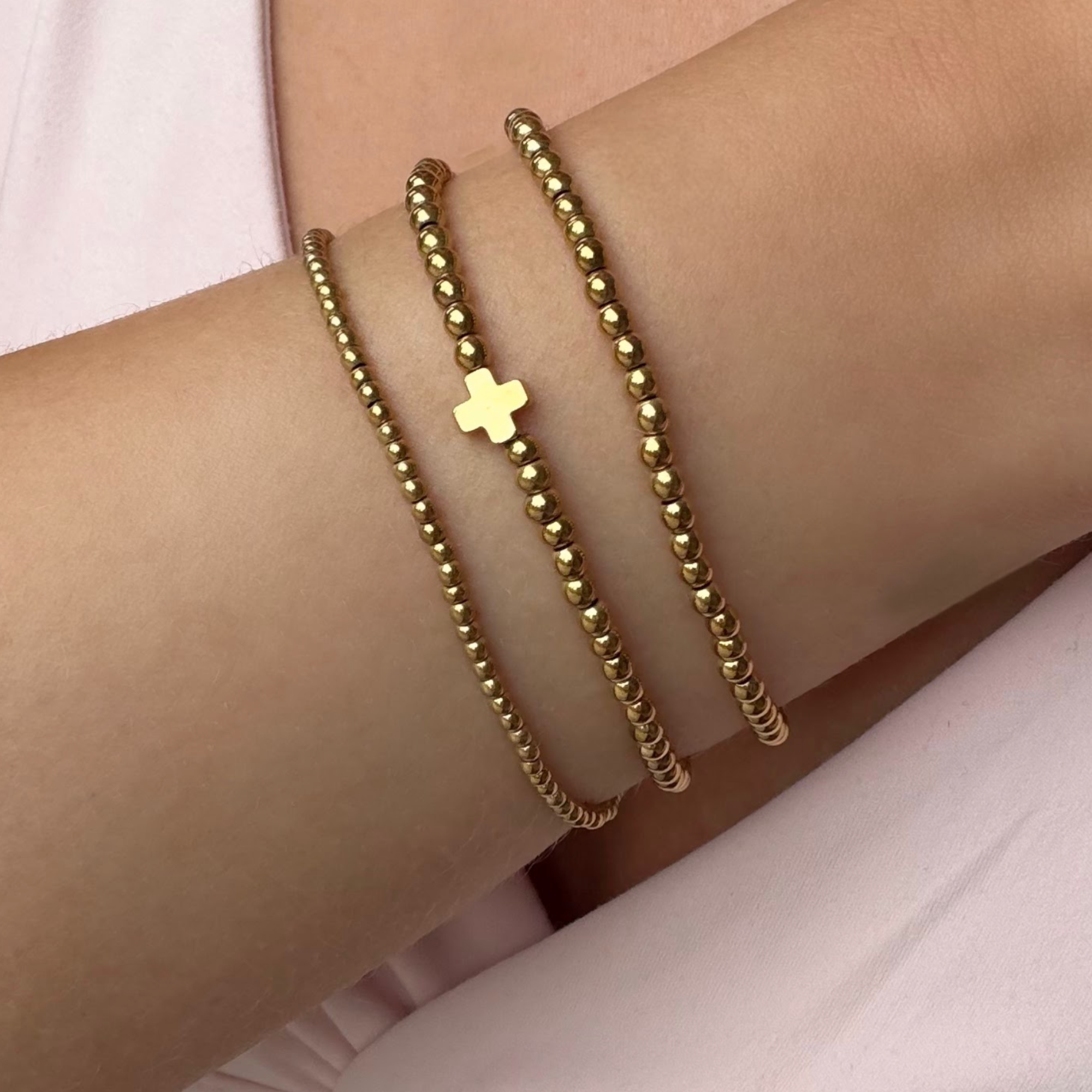 Faith Glow Beaded Bracelet 3 Piece Set