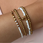 Golden Hour Beaded Bracelet 4 Piece Set