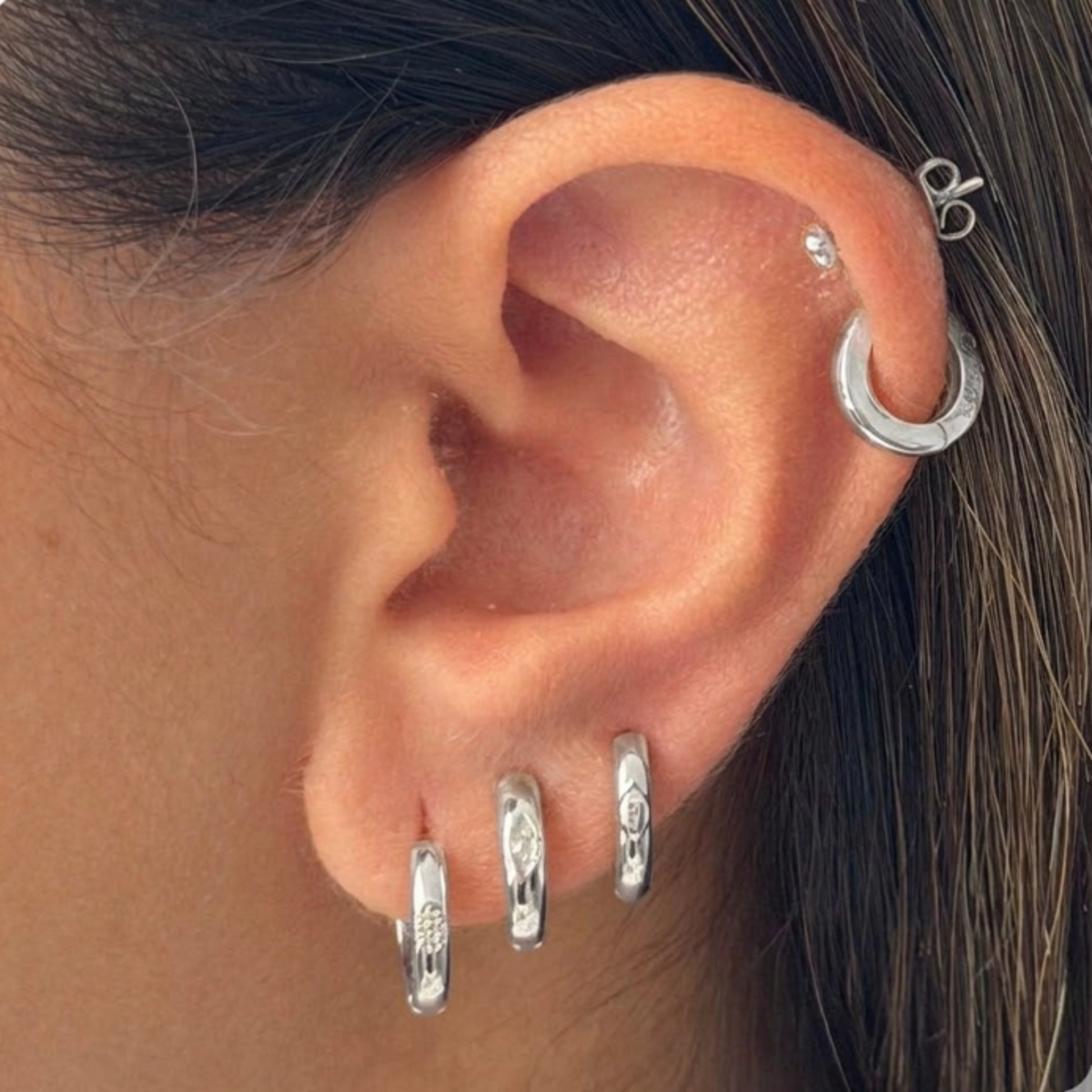 Sweet Edge Hoop 3-Piece Earrings Set