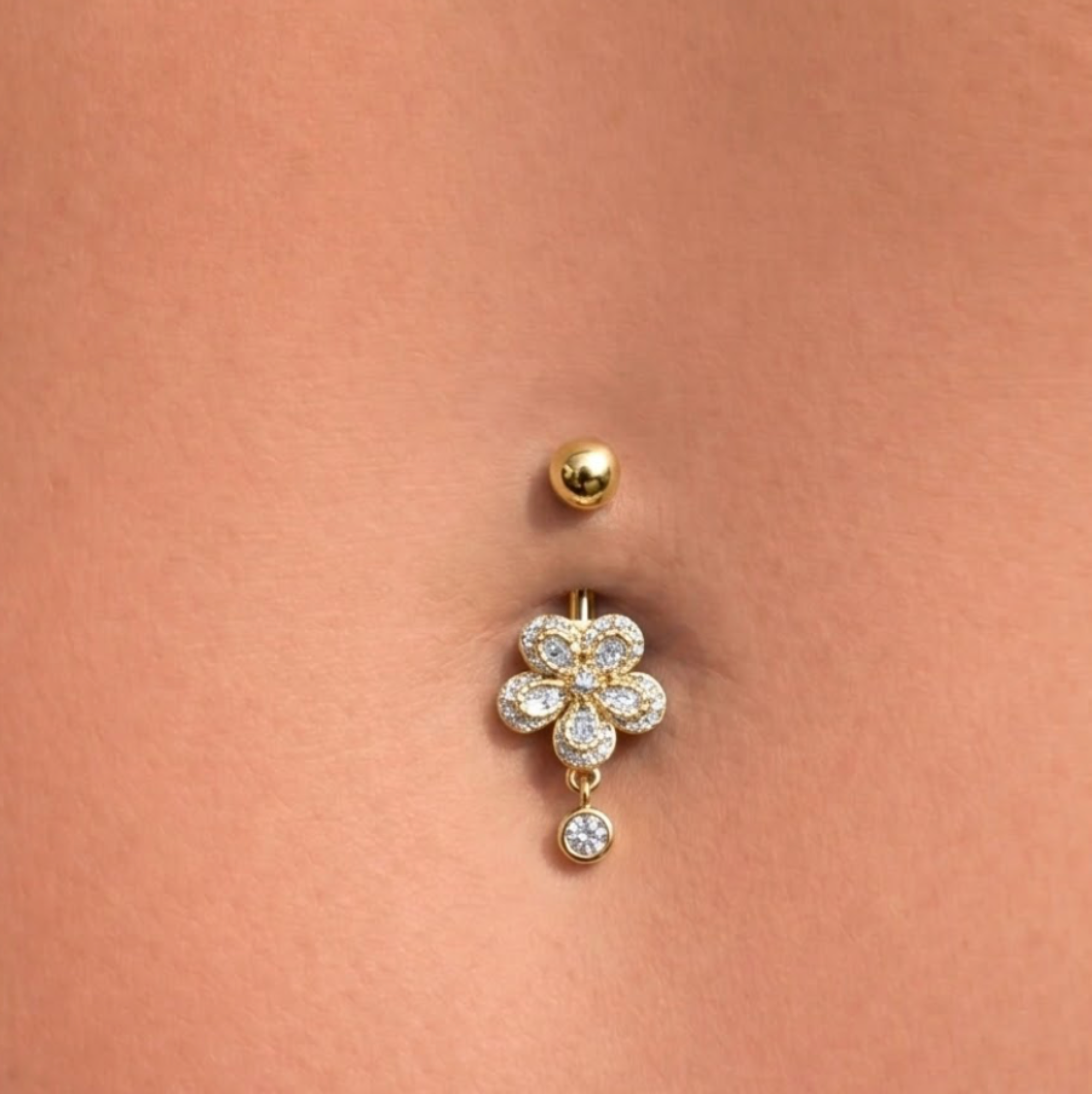 Flower Kiss Belly Ring