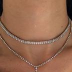 Frost Beam Tennis Choker Necklace