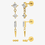 Flat Back Earrings Set Collection
